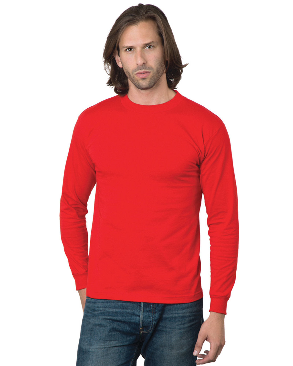Bayside BA2955 Unisex Long Sleeve T-Shirt - Made in USA | Comfortable Cotton Crewneck Shirt for Men & Women | Perfect for Casual Wear, Work Uniforms & Outdoor Activities