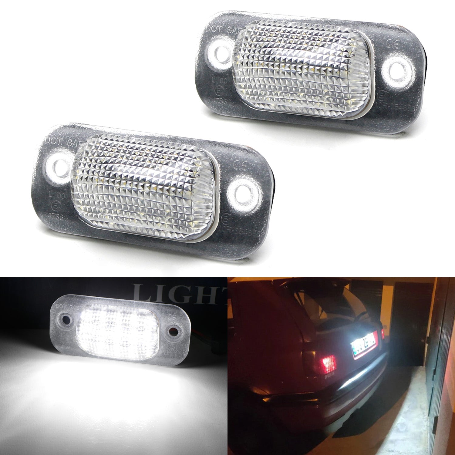 18 SMD White LED License Plate Lights for Volkswagen Euro MK3 Golf & Polo III - Bright Replacement Bulbs for Night Driving & Enhanced Visibility
