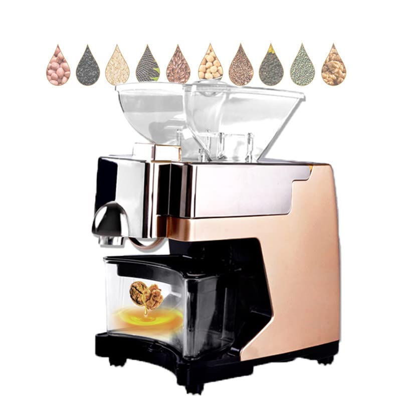 Automatic Oil Press Machine for Home Use - Hot & Cold Pressed Oil Extractor with LCD Touch Panel, 304 Stainless Steel Organic Oil Maker, 110V-240V Small Kitchen Appliance - Perfect for Making Healthy Cooking Oils, Nut Butters & DIY Beauty Products