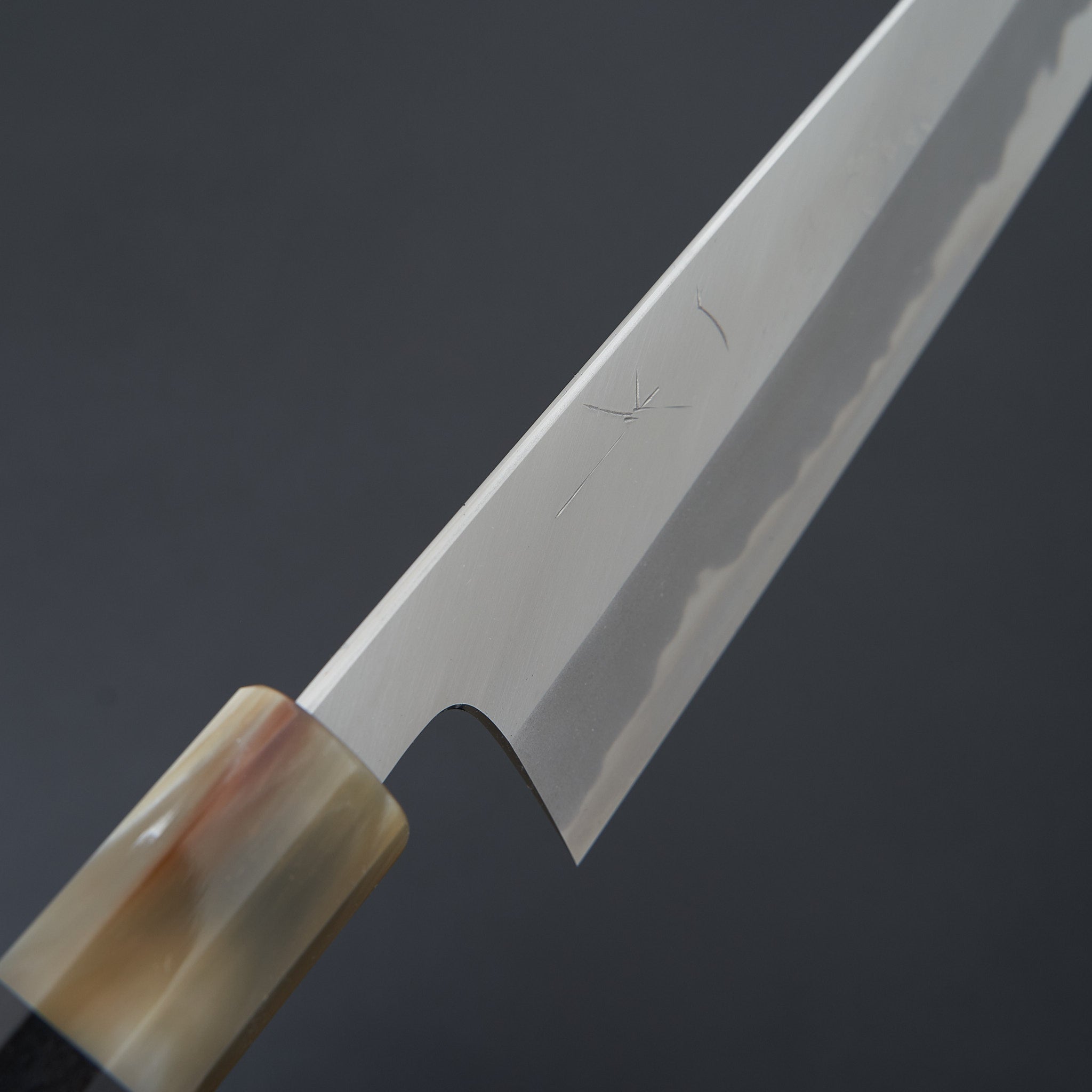 Hitohira Tanaka Kyuzo Blue #1 Migaki Gyuto 210mm Japanese Chef Knife - Taihei Ebony Handle - Premium Kitchen Knife for Sushi, Meat Cutting & Professional Cooking