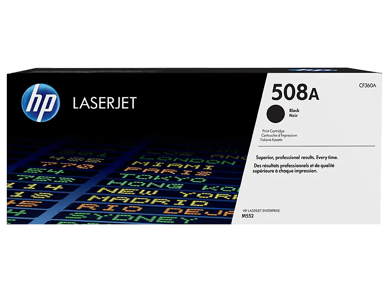 Original HP 508A Black Toner Cartridge - Compatible with HP LaserJet Pro M552, M553, M577 Series Printers - High Yield Replacement for Office & Home Printing