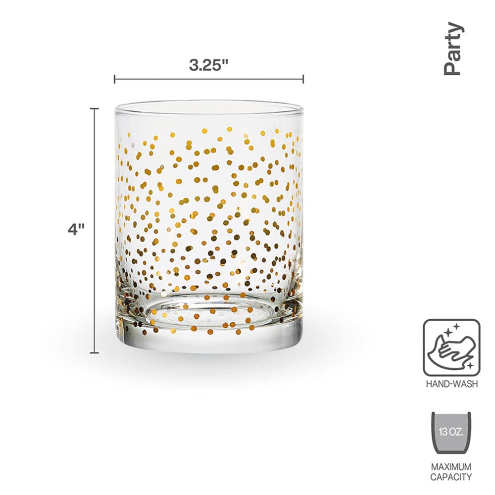 Premium Set of 4 Double Old Fashioned Whiskey Glasses - Heavy Base Crystal Clear Drinking Glasses for Bourbon, Scotch & Cocktails - Perfect for Home Bar, Gifts & Entertaining