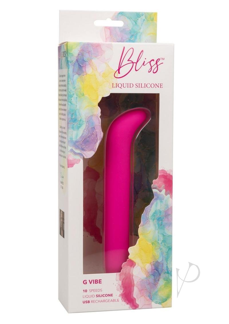 Bliss Liquid G Vibe - Rechargeable Silicone G-Spot Vibrator for Women, Pink | Waterproof & Powerful Clitoral Stimulation | Perfect for Solo Play & Couples Intimacy