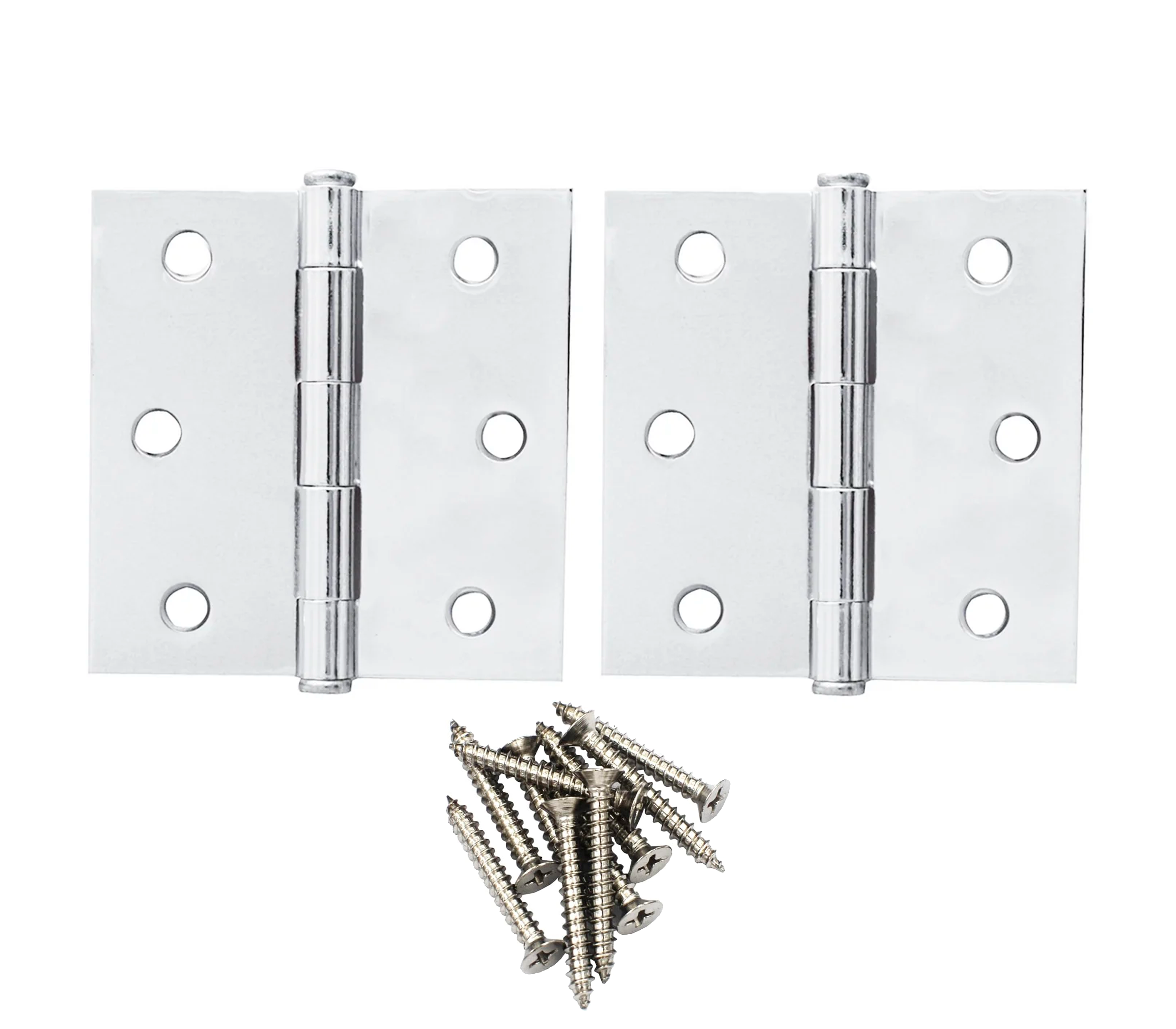 3x3x2mm Satin Nickel Iron Hinge - Fortek Heavy Duty Cabinet & Furniture Hardware for DIY Projects & Home Improvement