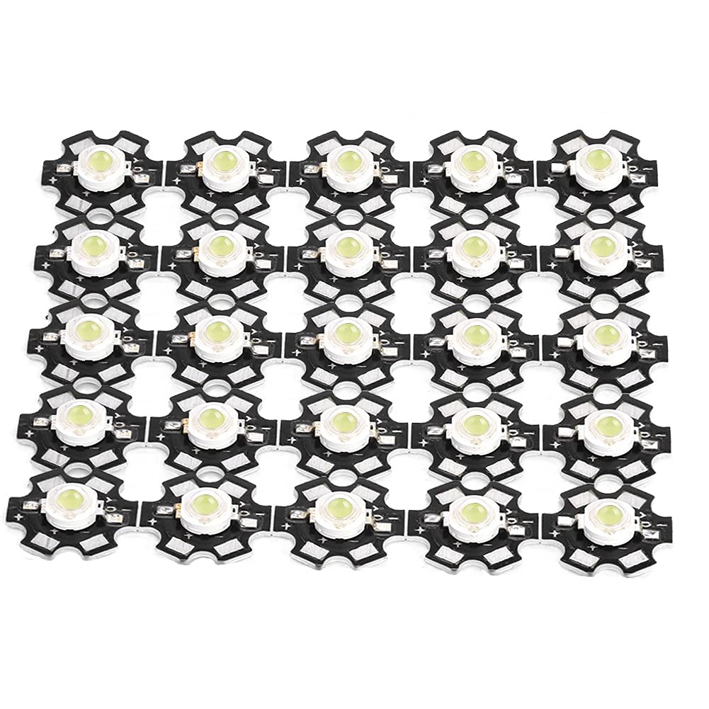 3W Small LED Chip Light - White Integrated Lamp Bead for DIY Lighting Projects, Flashlight & Home Decoration (10000-15000K Cool White, with Plate) - Perfect for Crafting, Emergency Lighting & Interior Design
