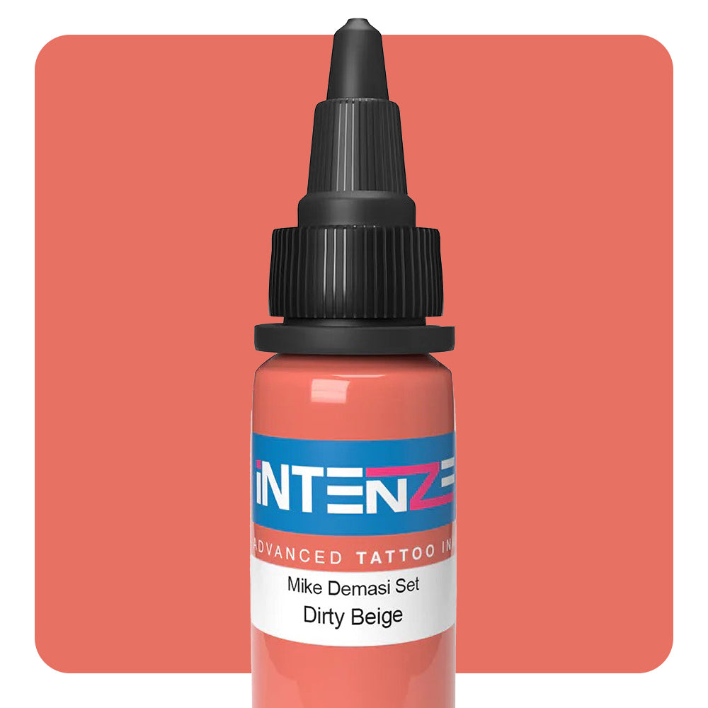 Dirty Beige Tattoo Ink by Mike Demasi - Professional 1oz Bottle for Tattoo Artists - Perfect for Realism, Portraits & Fine Line Tattoos