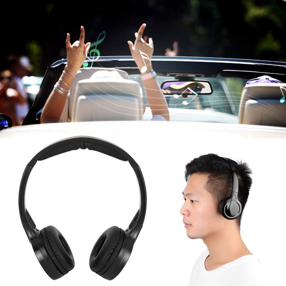 Terisass 2 Channel IR Wireless Headphones for Kids - Car Audio Headphones for In-Car DVD Systems | Perfect for Road Trips & Family Travel