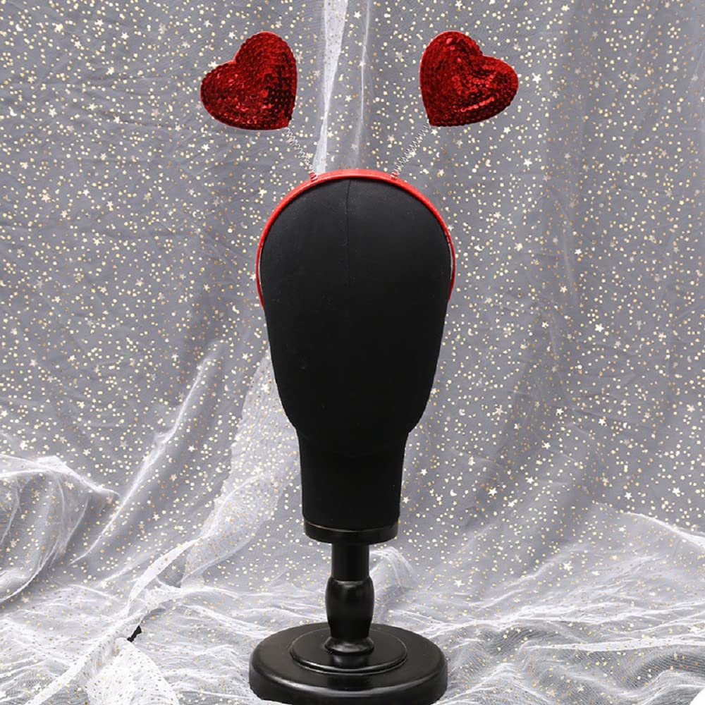 Sparkling Heart Sequin Headband for Women & Girls - Valentine's Day Hair Accessory, Party Hair Hoop, Wedding Hair Clasp, Prom Hair Loop - Perfect for Date Night, Bridal Shower & Special Occasions