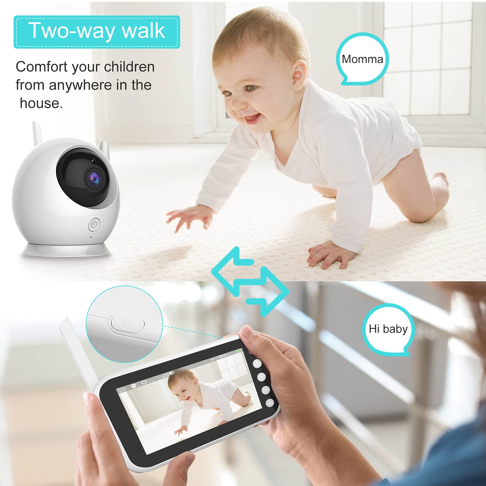 Wireless Video Baby Monitor with 4.3