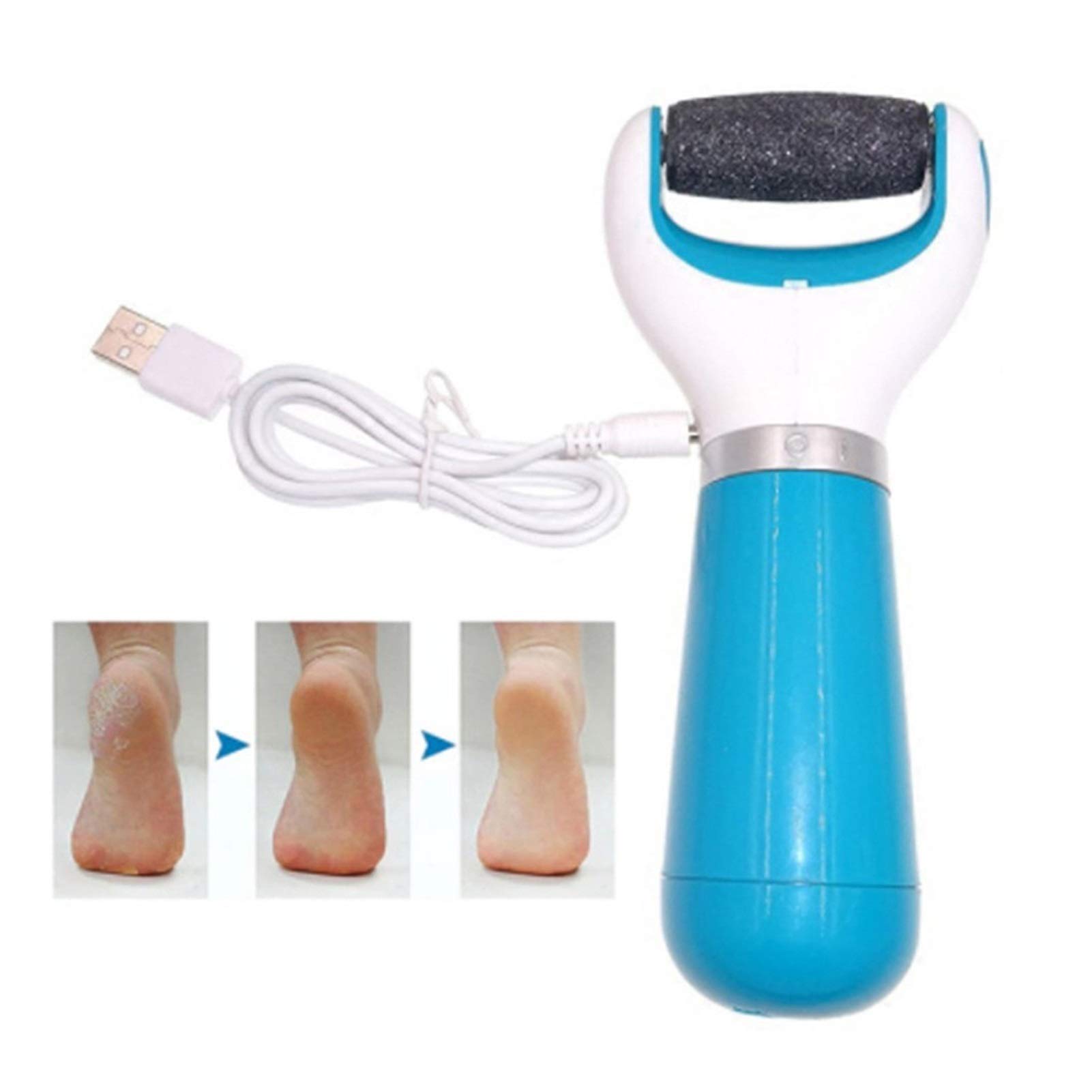 Electric Callus Remover for Feet - Professional Dry Foot File with Coarse Roller Head to Remove Dead Skin & Hard Calluses - Perfect for Pedicure, At-Home Foot Care & Soft Smooth Feet