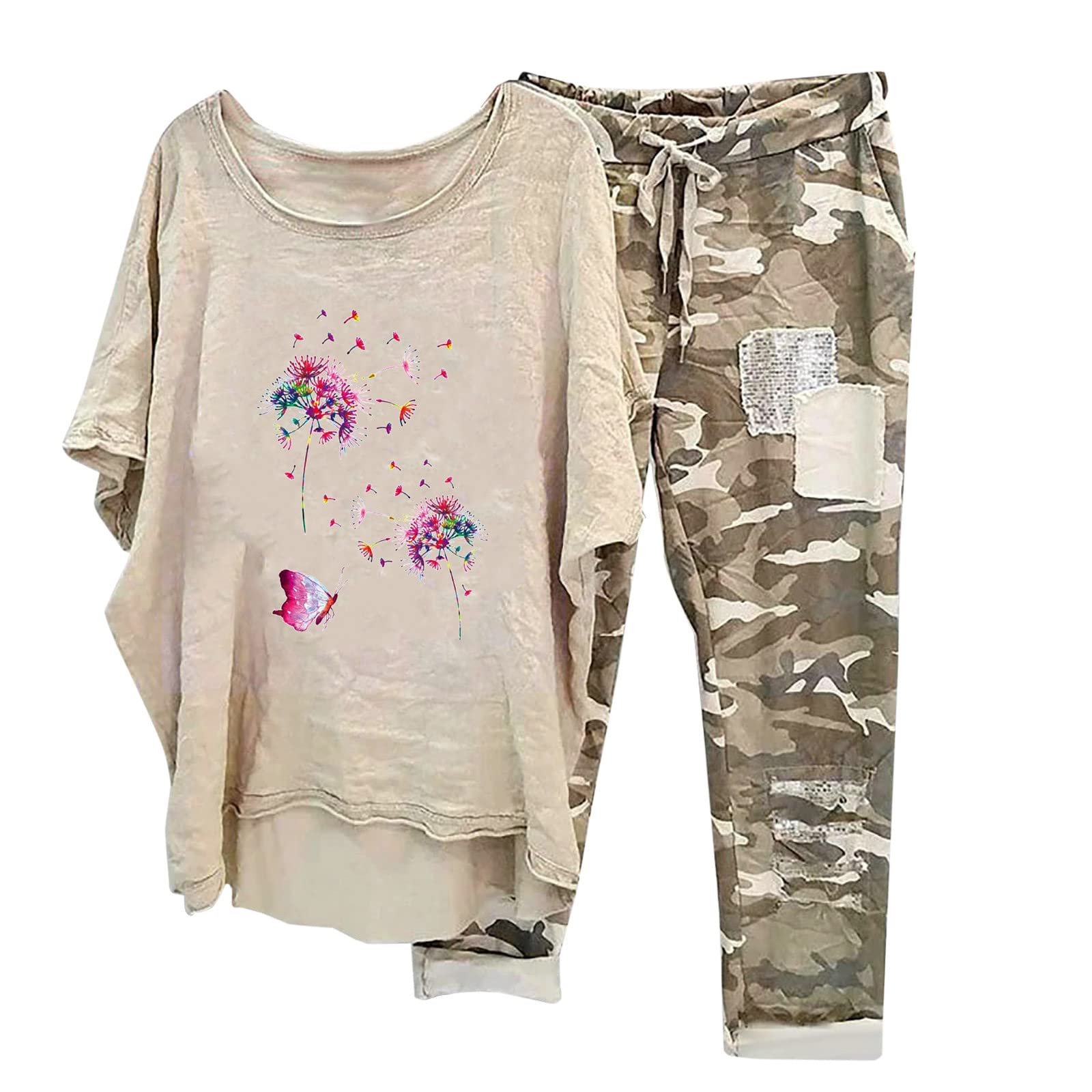 Women's 2-Piece Green Outfit Set - Soft Cream Dress & Hiking Top | Comfortable Fall Jogging Suit for Holiday, Travel & Outdoor Activities