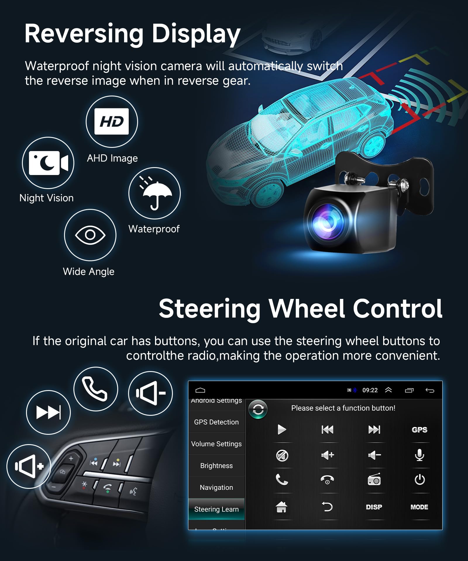 10.1 Inch Android Car Stereo for Citroen C1/Peugeot 107/Toyota Aygo 2004-2014 - Wireless CarPlay & Android Auto, GPS Navigation, Bluetooth, WiFi, FM RDS, HiFi Sound, Mirror Link, Backup Camera - Perfect for Commuting & Road Trips