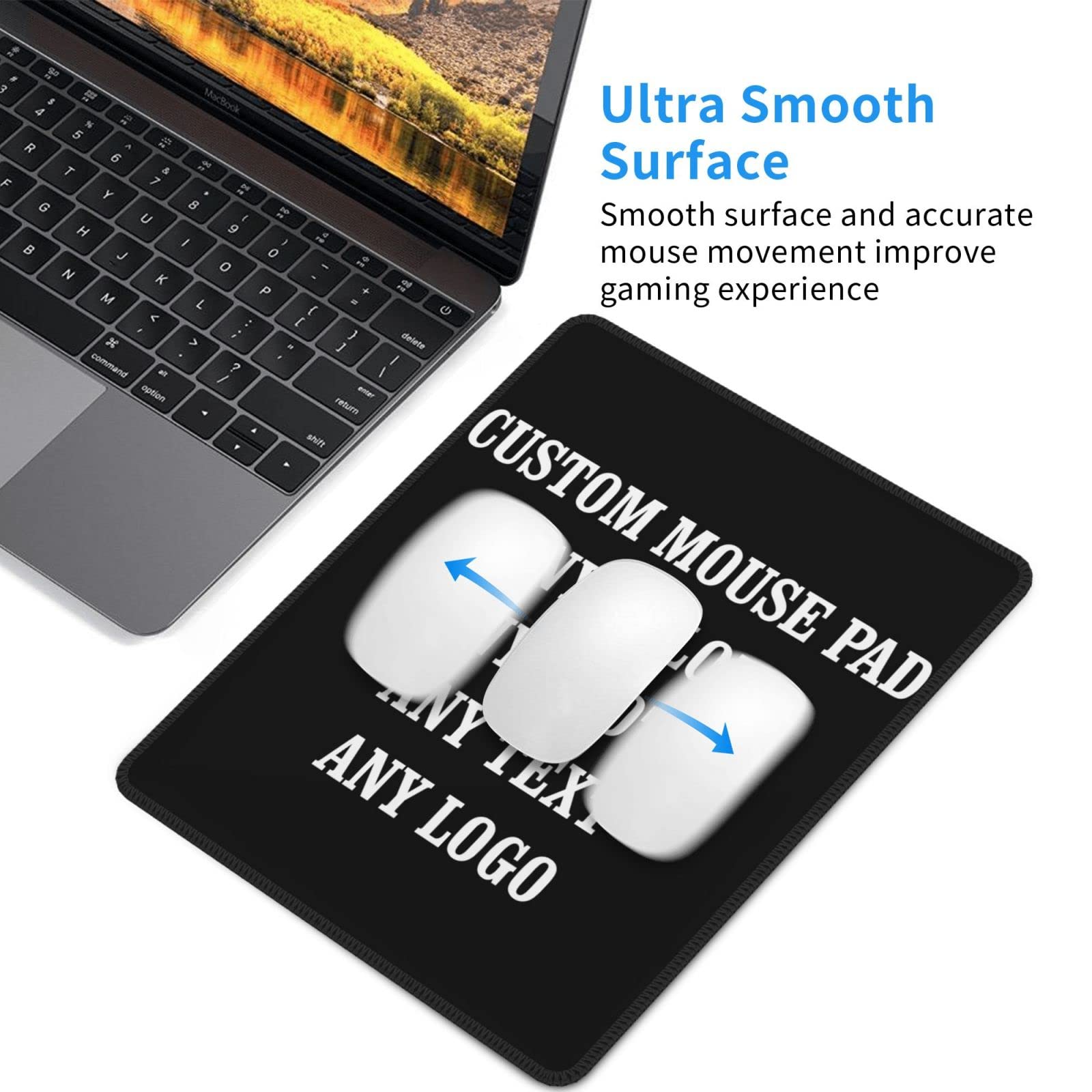 Custom Photo Mouse Pad - Personalized with Text, Logo & Art - 7.9