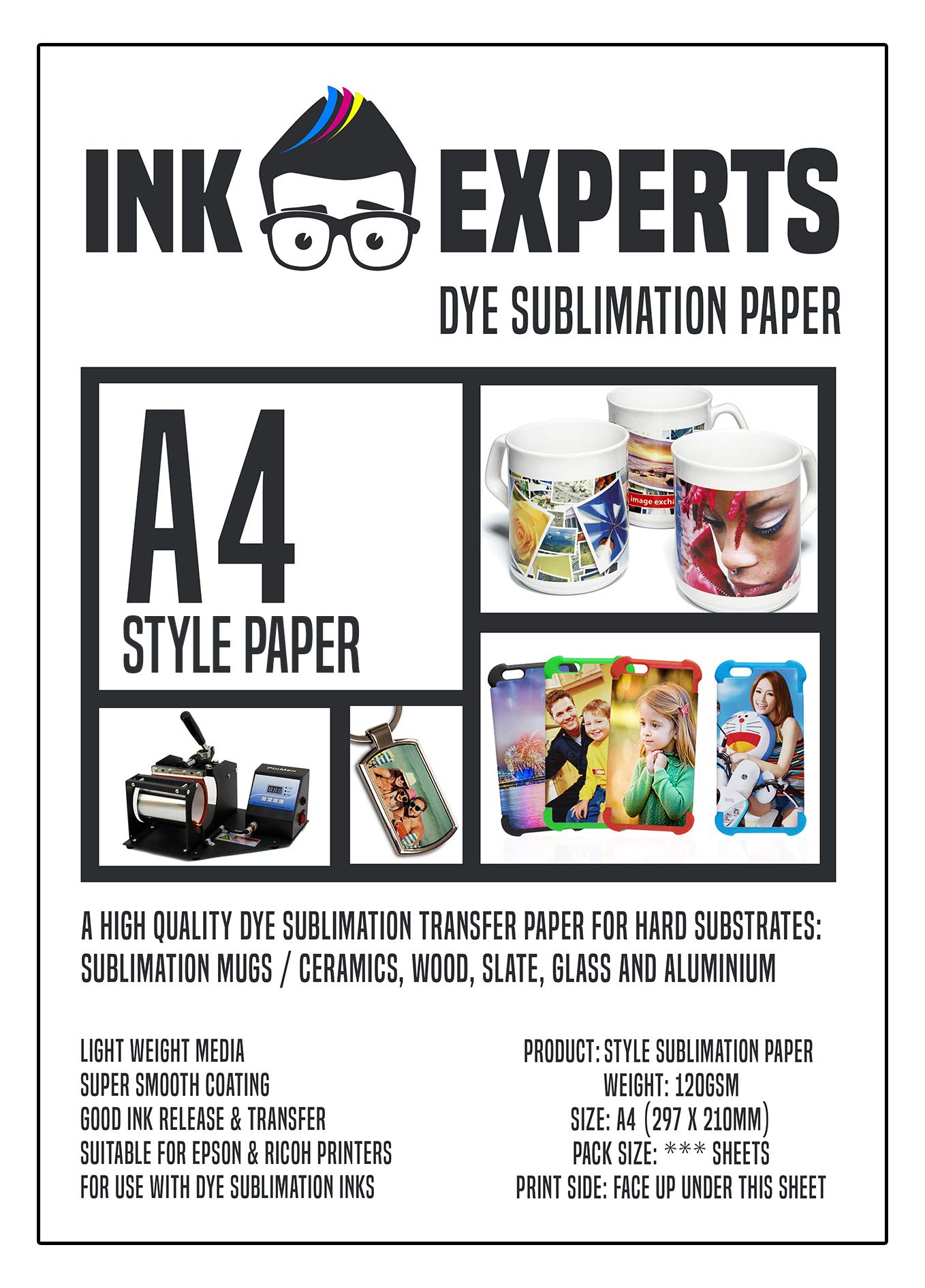 Epson ET1810 Sublimation Printer Bundle with Inktec Sublinova Inks - A4 Dye Sublimation Printing for T-Shirts, Mugs & Home Decor - Windows Compatible for DIY Craft Business & Personalized Gifts