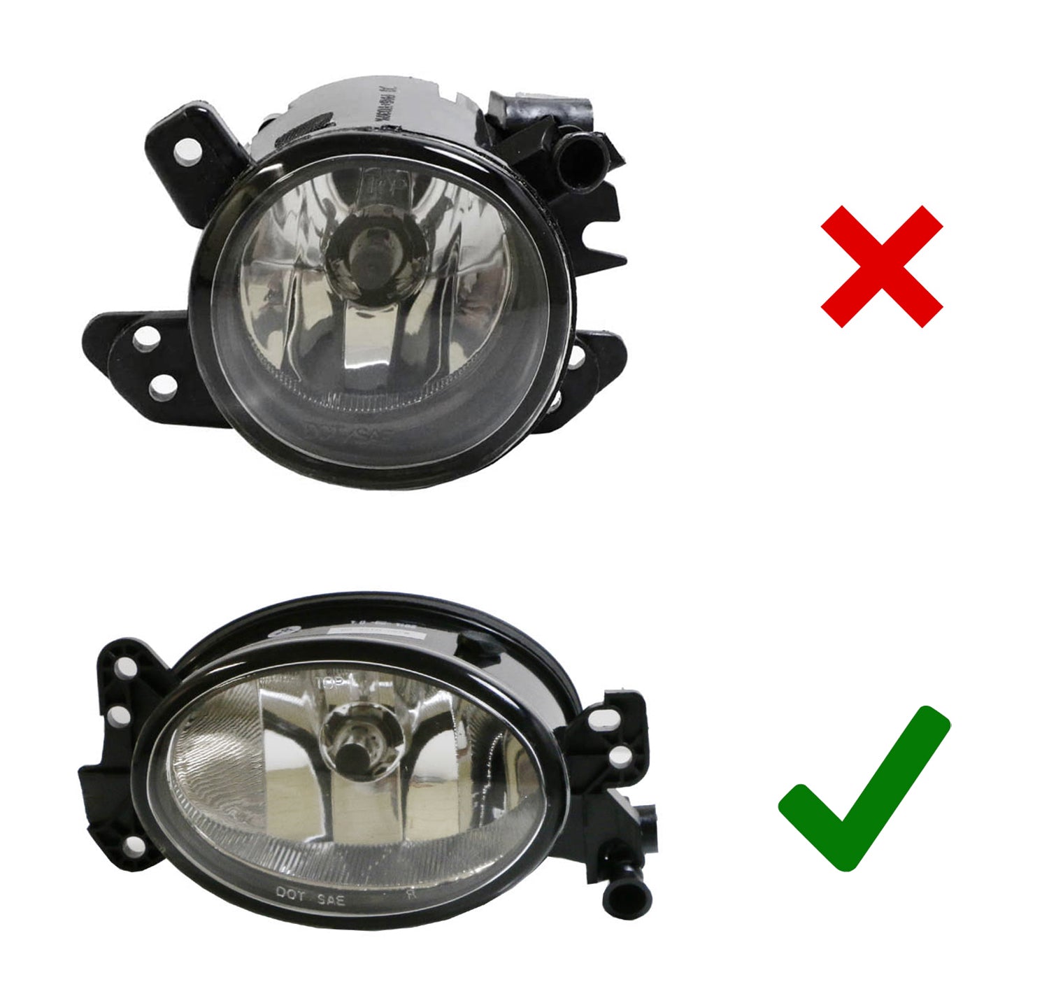 H11 Halogen Fog Lights with Clear Lens - Compatible with Mercedes C-Class, E-Class, R-Class, CLS, ML - Perfect for Night Driving & Foggy Conditions