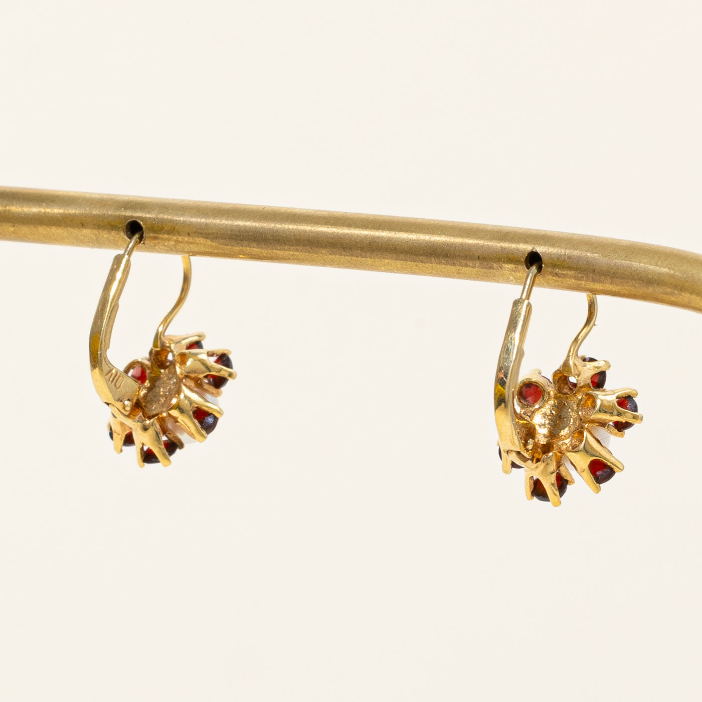 Elegant Cultured Pearl and Garnet Earrings - 1.50ctw Pearls with 0.72ctw Garnet Gemstones | Perfect for Weddings, Parties, and Special Occasions