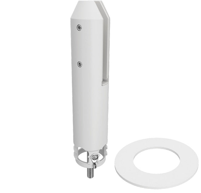 Stainless Steel SS2205 Round Pool Fence Spigot - White Rio Finish (Polished/Satin) for Secure Swimming Pool Safety Barrier - Core Drill & Base Plate Installation Options - Perfect for Backyard, Inground & Above Ground Pools