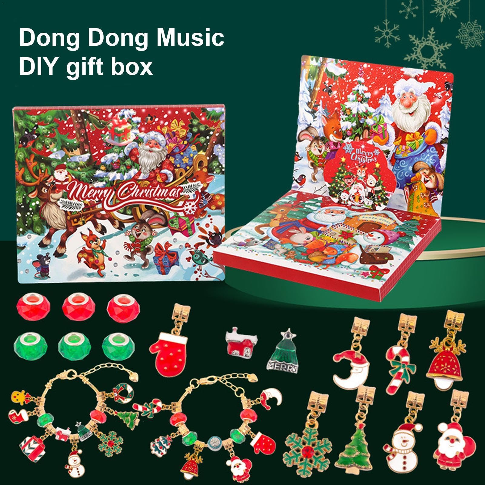 Christmas Advent Calendar for Kids - 24 Days Countdown with Bracelet Making Kit, DIY Jewelry Craft Set for Teens, Girls & Women | Perfect for Holiday Gifts, Classroom Activities & Family Christmas Traditions