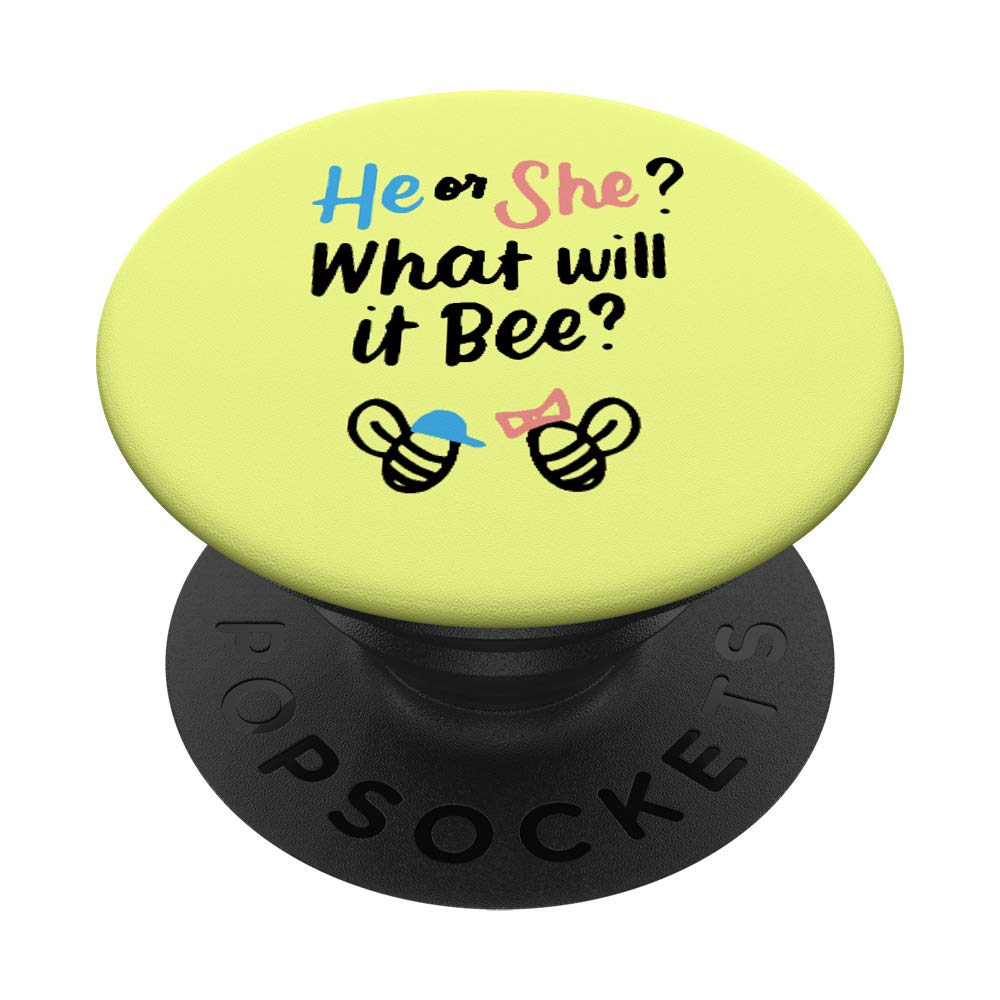 Gender Reveal PopSockets PopGrip - Swappable Phone & Tablet Grip for Baby Shower, Gender Party & Pregnancy Announcement | He or She Boy Girl Design