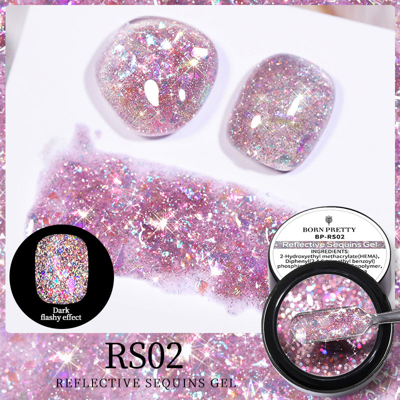 Reflective Disco Gel Nail Polish - High Shine Mirror Effect Nail Art for Parties, Clubs & Special Occasions | Born Pretty Professional Nail Salon Supplies