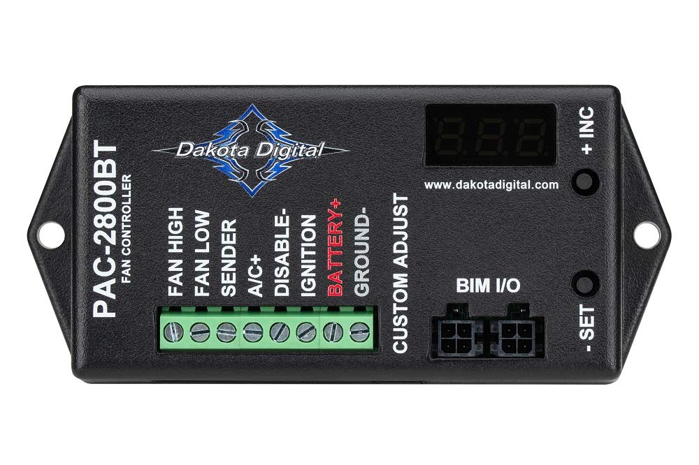 Dakota Digital PAC-2800BT 70 Amp Bluetooth Electronic Fan Controller - Perfect for Car, Truck & RV Cooling System Upgrades