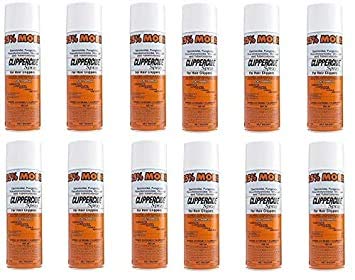 Clippercide Spray for Hair Clippers - 5-in-1 Disinfectant, Cleaner & Lubricant Formula (425g, Pack of 12) - Professional Barber & Home Haircutting Tool Maintenance