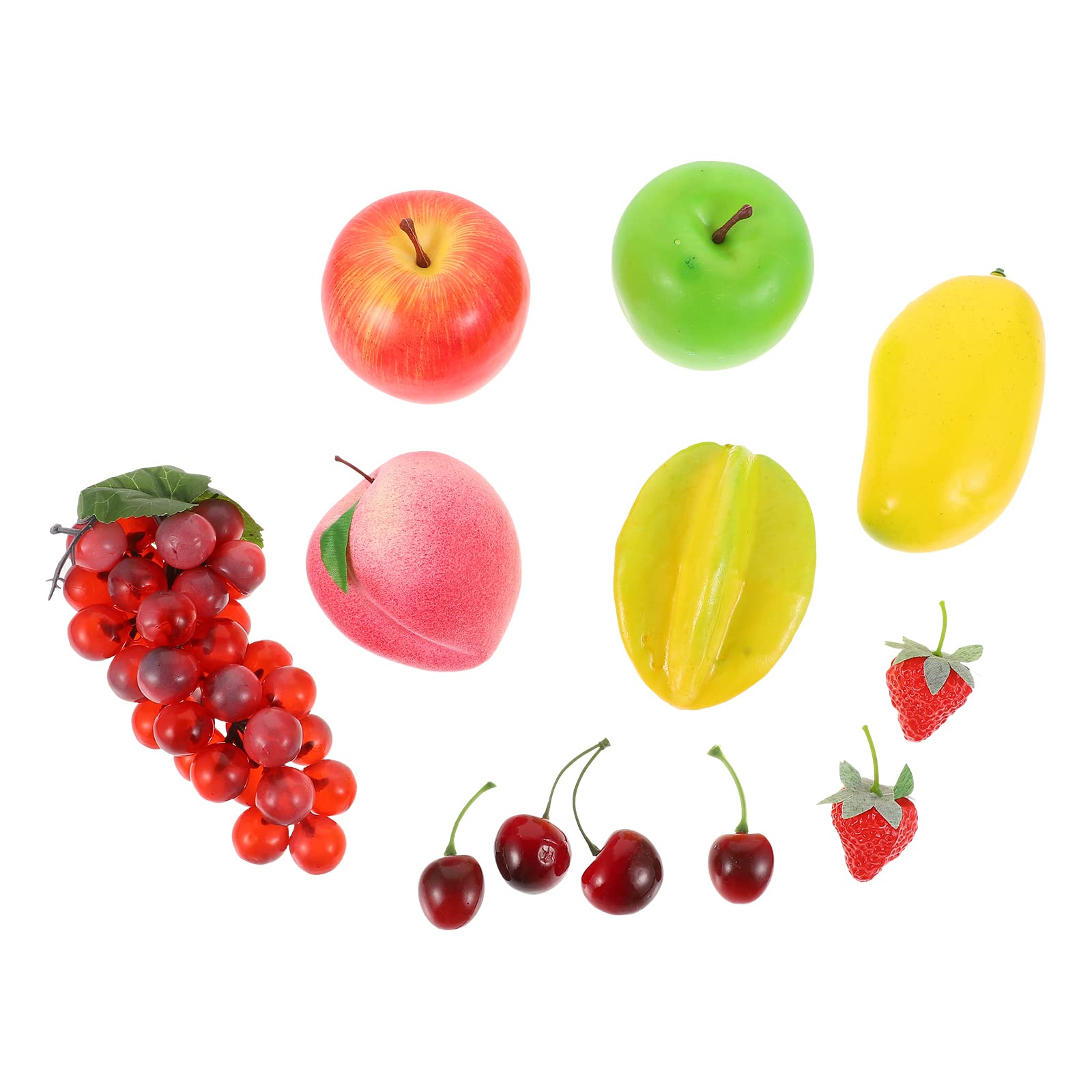 FOMIYES 12Pcs Artificial Fruit Set - Realistic Fake Fruit Decor for Home, Kitchen, Table Centerpiece - Mixed Style Simulation Fruits for Wedding, Party, Photography, and DIY Crafts