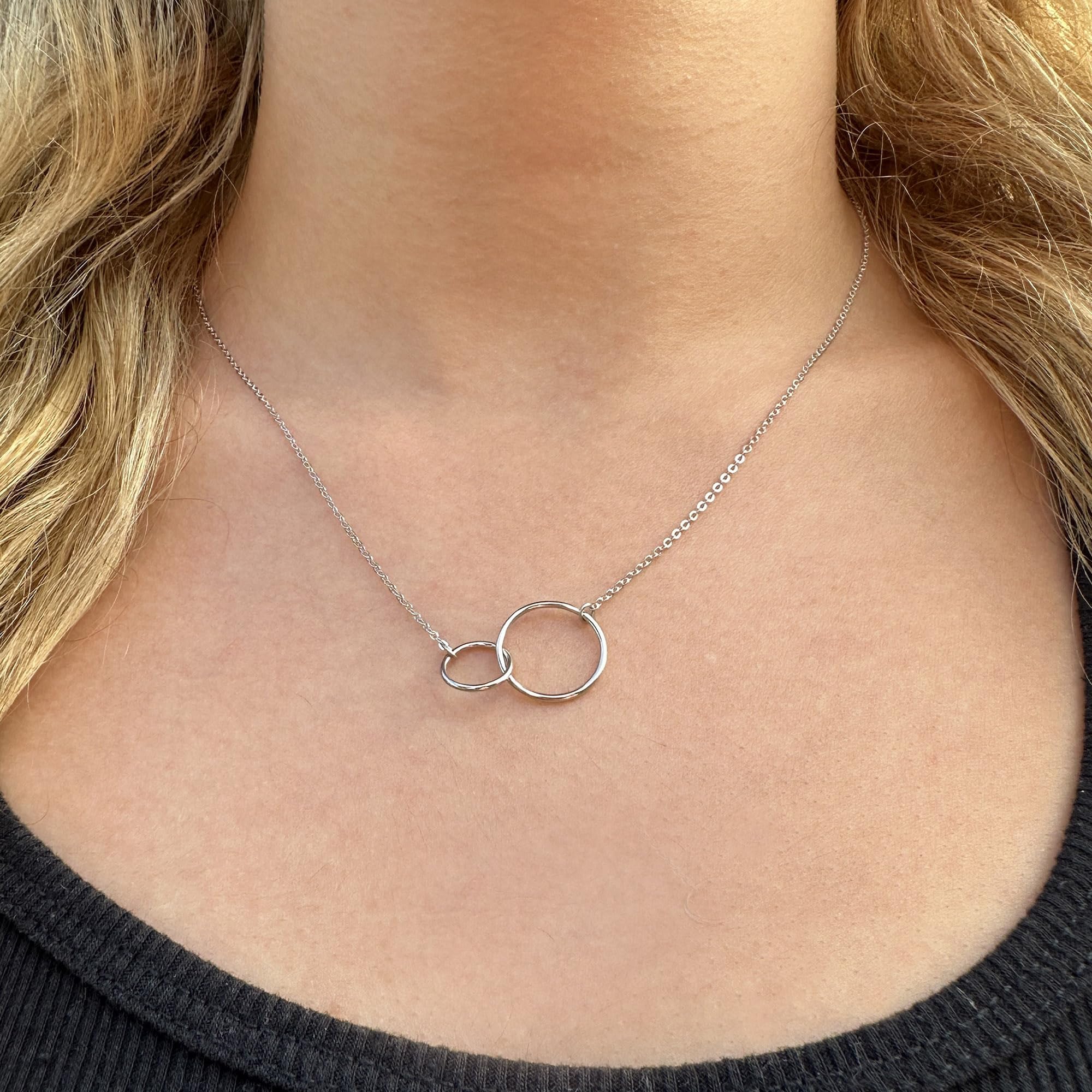 Sterling Silver Sister Necklace with Adjustable Chain - Personalized Keepsake Gift for Sisters, Best Friends & Loved Ones | Birthday, Anniversary, Christmas Present for Women & Girls