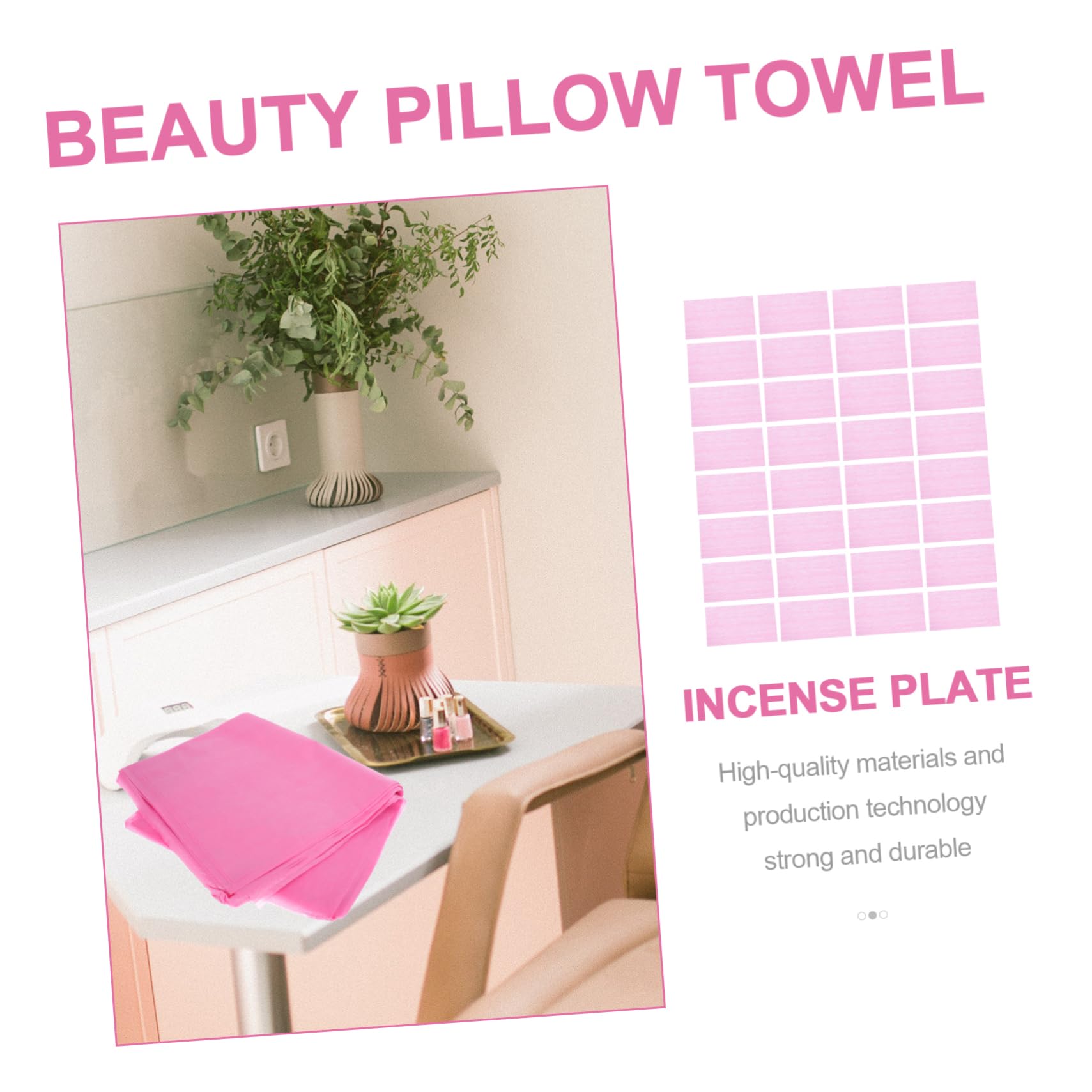 **100Pcs Disposable Non-Woven Beauty Pillow Towels - Waterproof & Oil Proof, Soft & Absorbent Wiping Towels for Salon, Spa, Pedicure & Esthetician Use - Ideal for Facial, Foot Care & Massage Treatments**