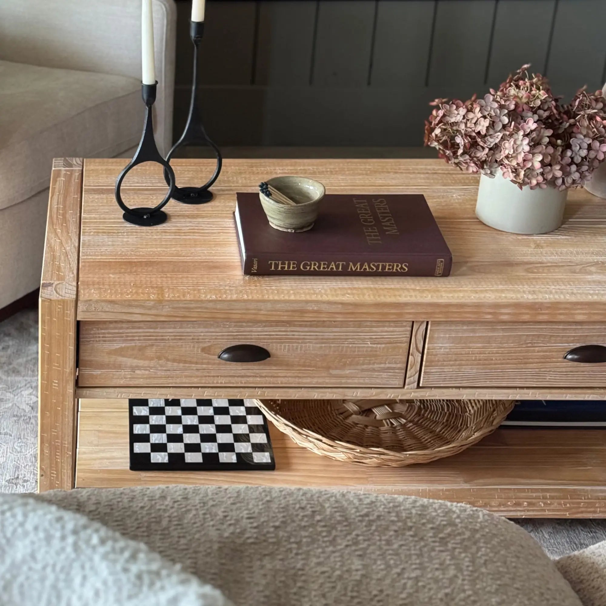 Modern Montauk Coffee Table - Solid Wood Mid-Century Design for Living Room, Office & Lounge - Stylish & Durable Home Decor Furniture