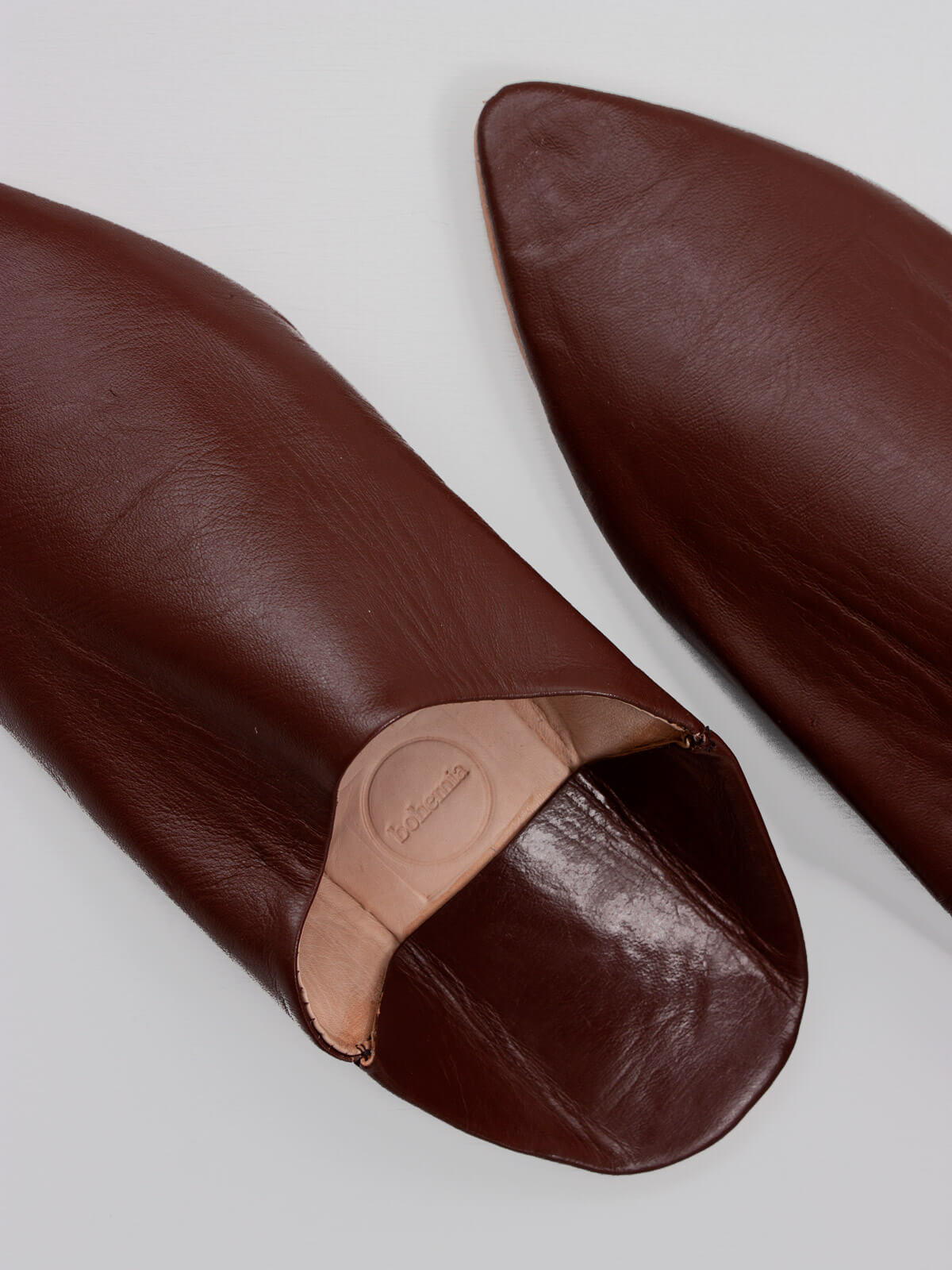 Authentic Moroccan Men's Pointed Babouche Slippers - Soft Leather Comfort Shoes in Chocolate Brown | Perfect for Home, Lounge & Cultural Fashion
