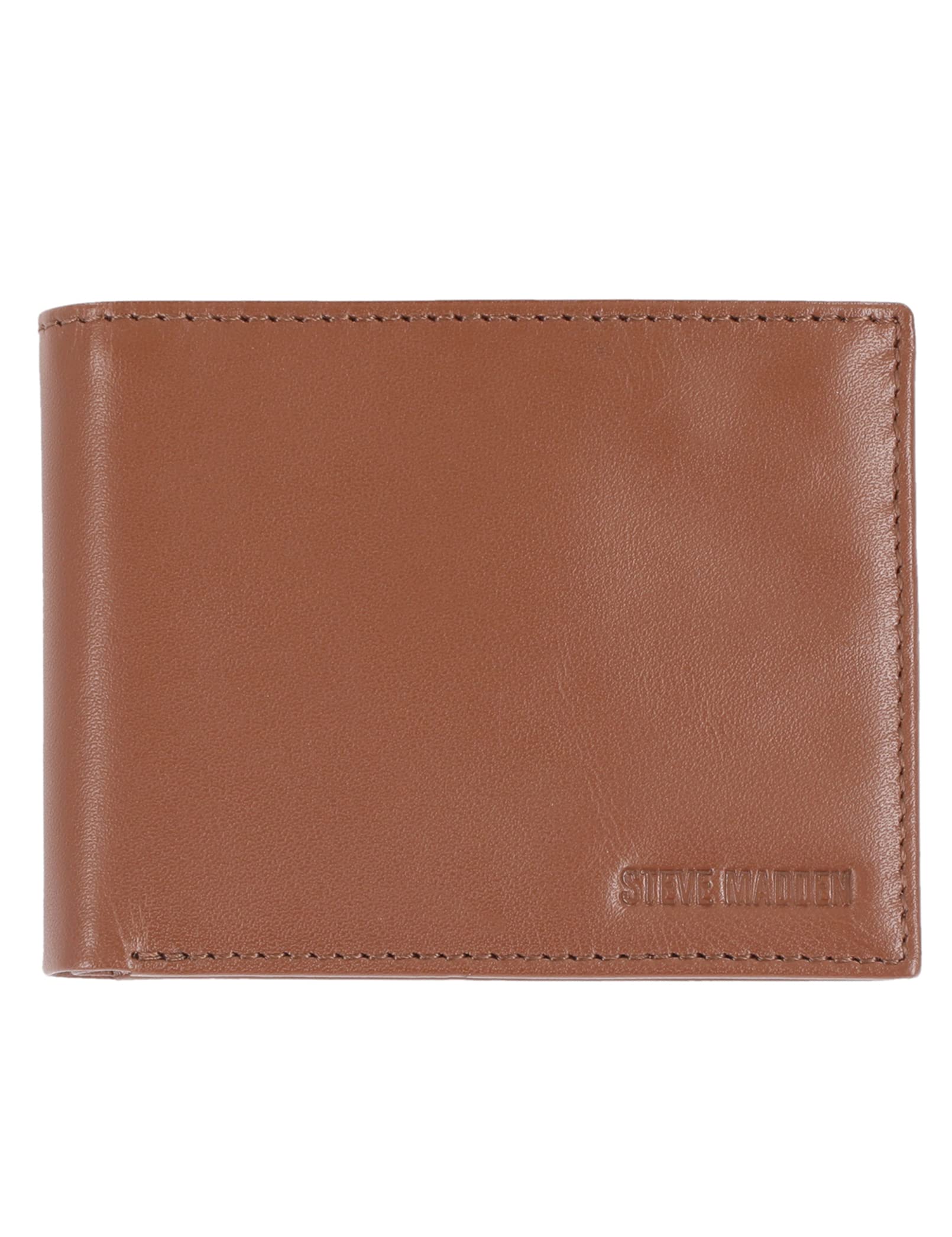 Steve Madden Men's Slim Leather Wallet - RFID Blocking Bifold Wallet with Extra Capacity & Flip Pockets | Perfect for Everyday Carry, Travel & Business (Black)