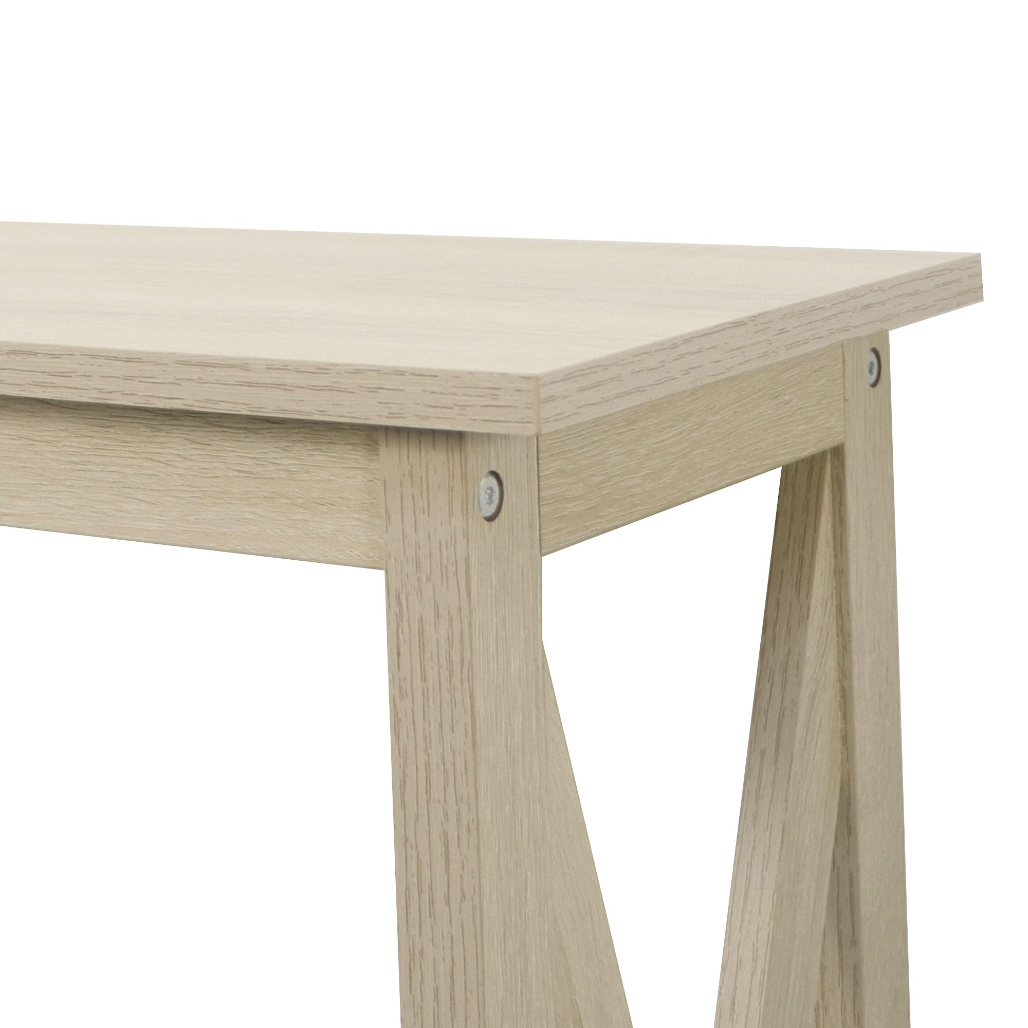 Modern Farmhouse Rainbow Sophia Console Table - 39 Inch White Oak Entryway Sofa Table with 2-Tier Storage | Perfect for Hallway, Living Room & Small Space Decor