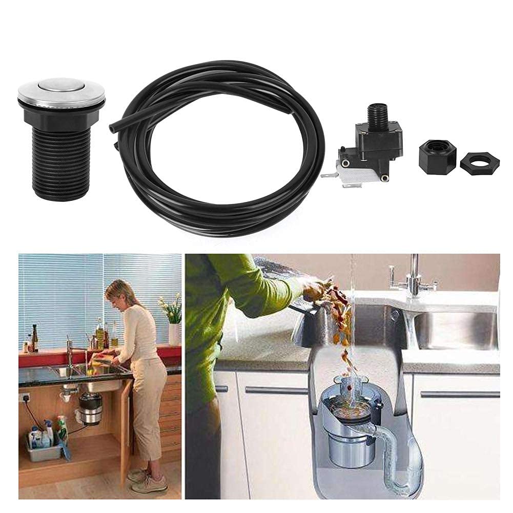 Air Switch Air Hose Button Kit for Garbage Disposal & Bathtub - Easy Installation, Waterproof Design for Kitchen Sink & Bathroom Use