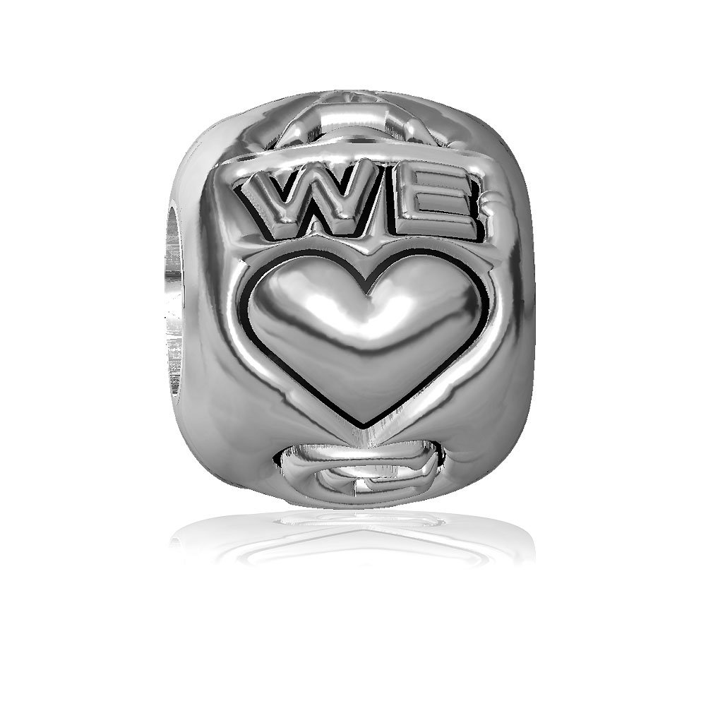 Beautiful Sterling Silver Heart Charm Bead for Bracelet - Perfect Gift for Grandma, Mother's Day & Special Occasions | Handmade Jewelry for Women