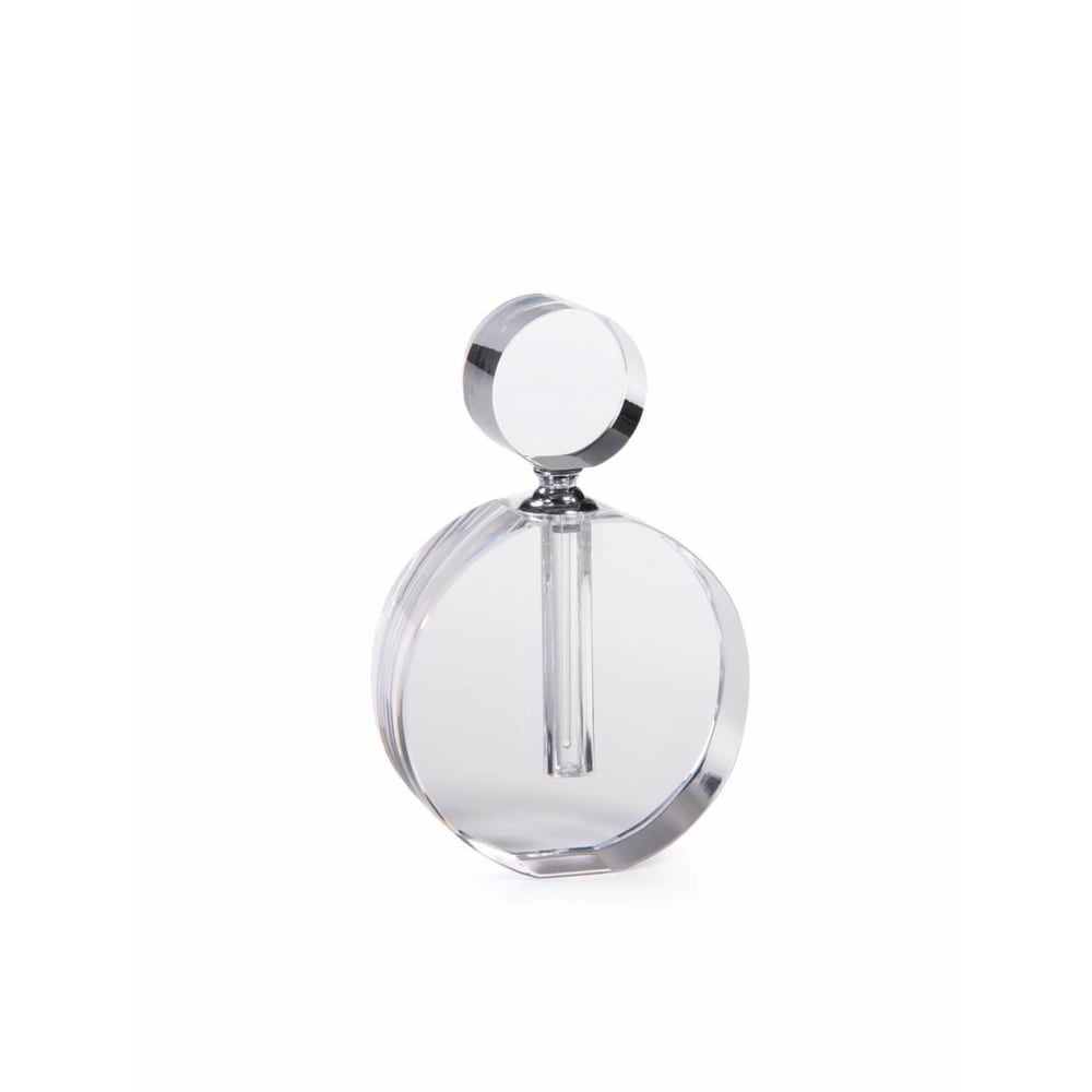 Amari 6-Inch Tall Double O Glass Perfume Bottle - Elegant Refillable Perfume Atomizer for Travel & Home Fragrance Storage