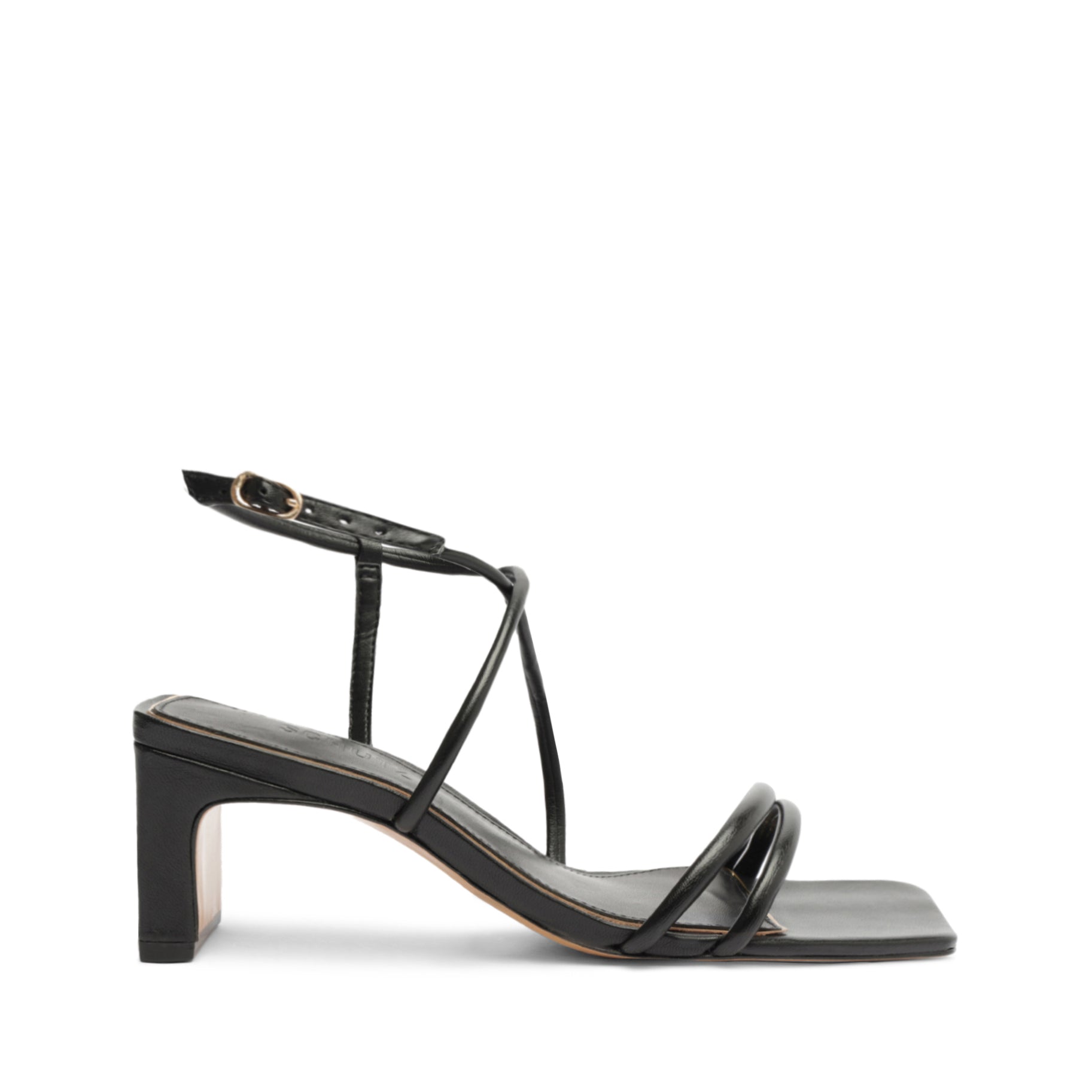 Aimee Block Leather Sandal for Women - Comfortable Summer Slide Sandals with Cushioned Footbed | Perfect for Beach, Vacation & Casual Outings