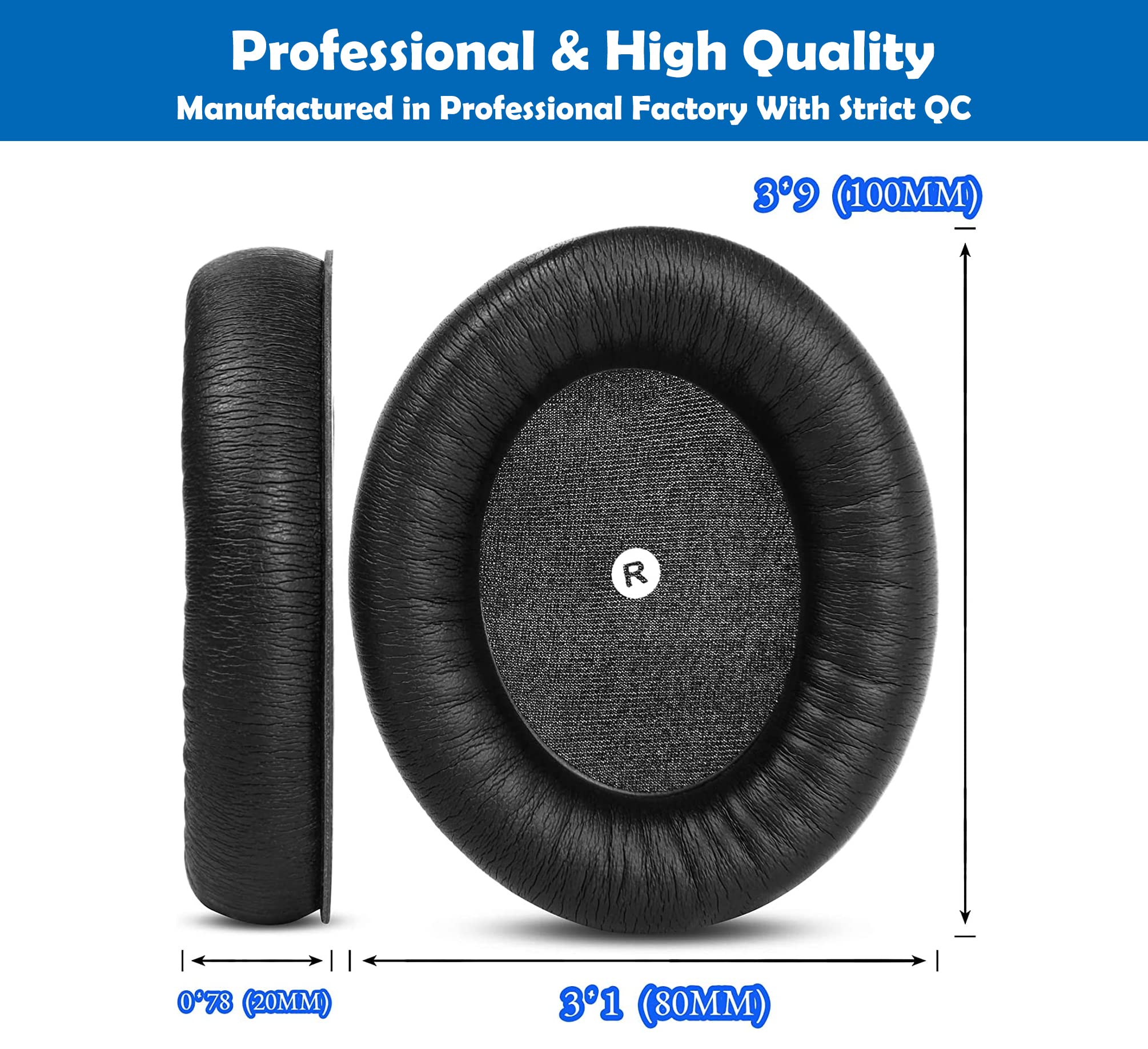 Premium Replacement Earpads for Audeze Penrose X, Mobius, Penrose & HyperX Cloud Orbit S Headphones - Soft Memory Foam Cushions for Gaming, Music & Long-Wearing Comfort