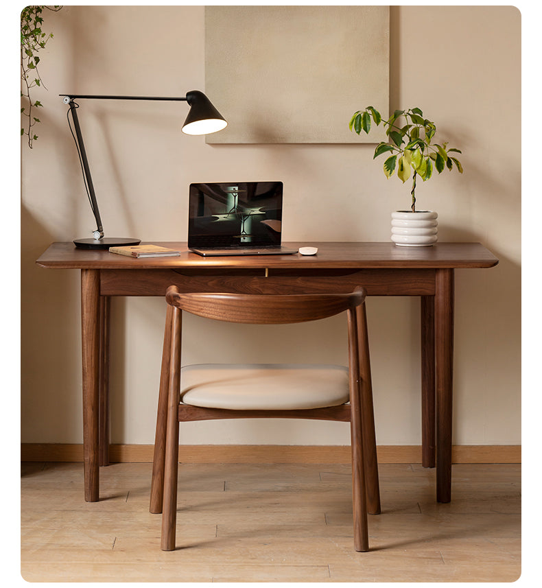 Premium Black Walnut Solid Wood Large Coffee Table - Modern Minimalist Design for Living Room, Lounge & Office