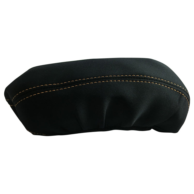 Black Neoprene Console Cover for Ford Ranger PX2/3 Dual Cab (2015-2023) with Orange Stitch - Durable & Custom Fit (Model CC T BO F 936CC) - Perfect for Road Trips, Off-Roading & Daily Commute