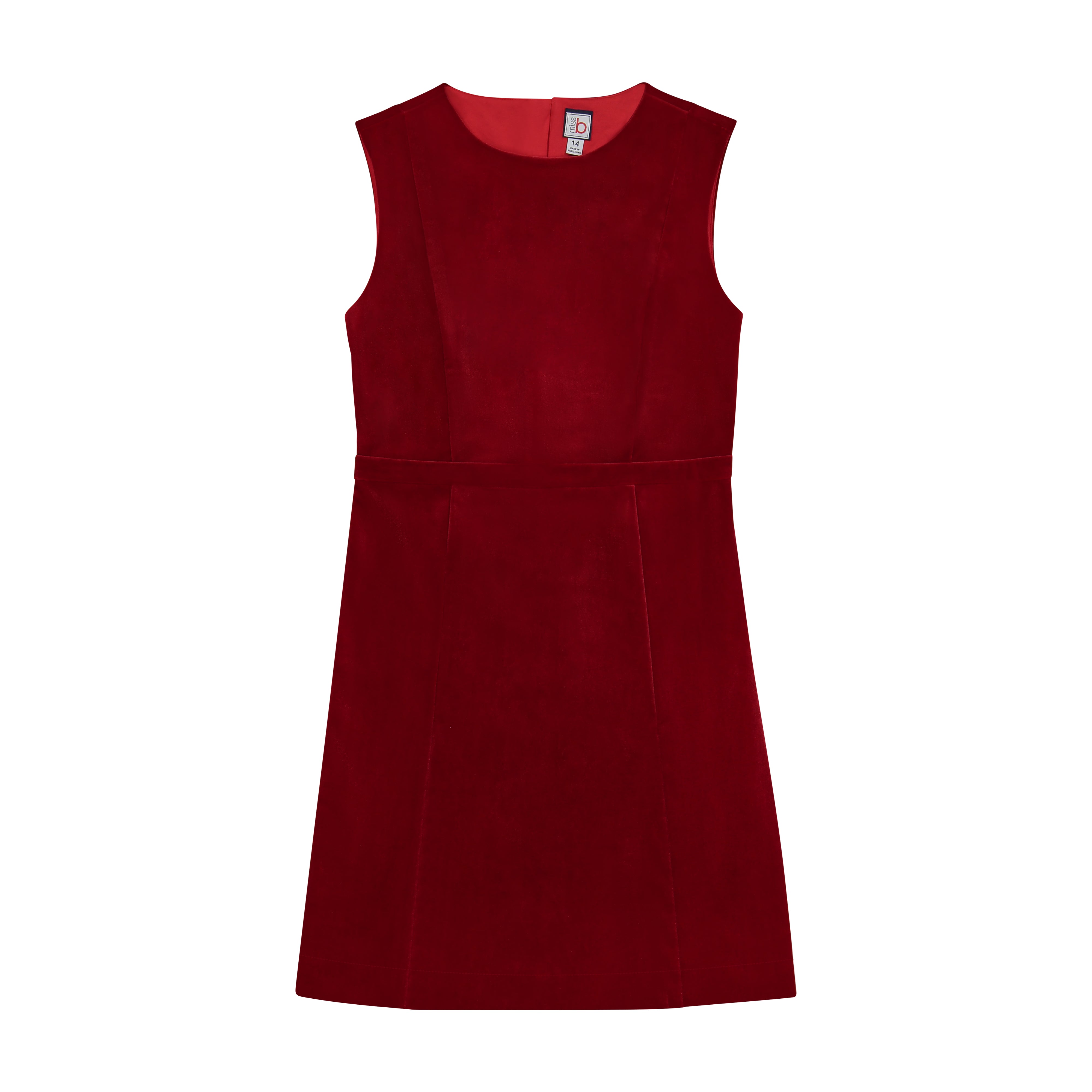 Victoria A-Line Shift Dress - Red Velvet Women's Party Cocktail Dress for Holiday, Wedding & Special Occasions