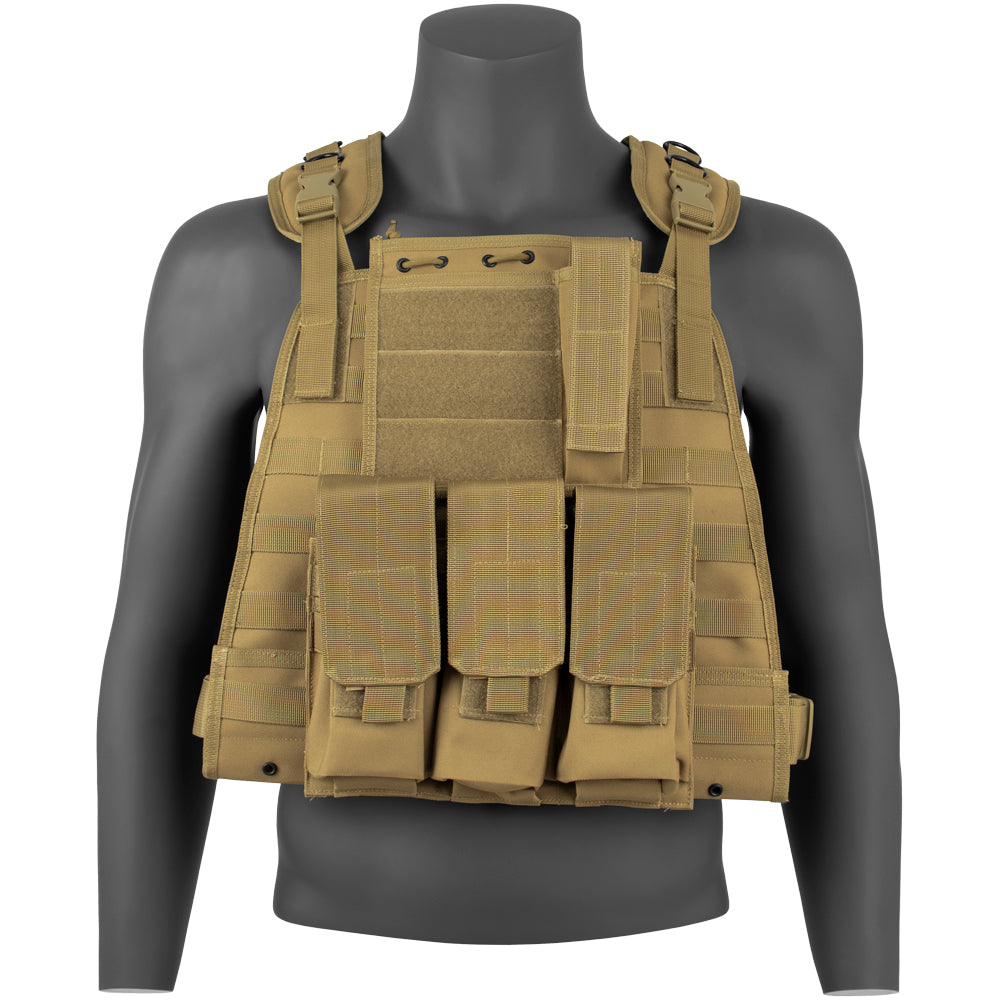 Gen II Modular Plate Carrier Vest - Tactical Military Body Armor for Combat & Outdoor Survival - Adjustable Fit for Men & Women - Perfect for Airsoft, Paintball, Hunting & Law Enforcement