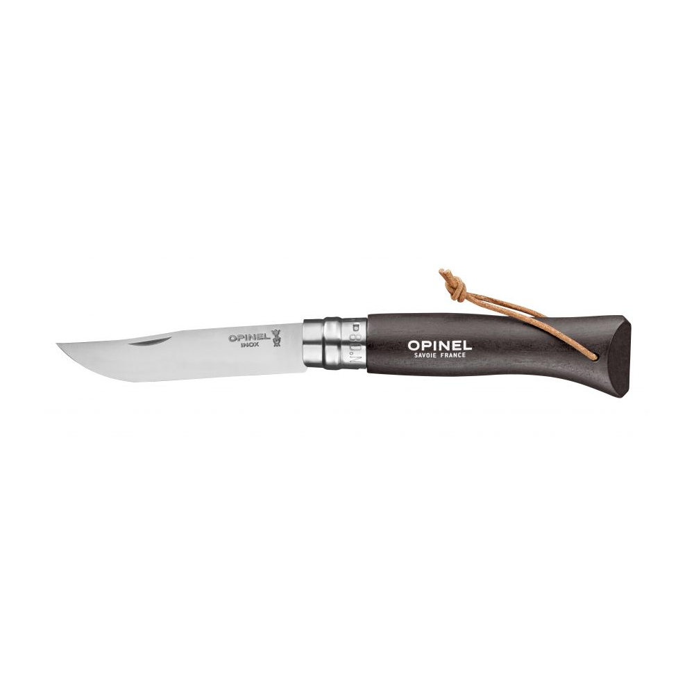Opinel No.08 Baroudeur Folding Knife - High Carbon Steel Blade with Beechwood Handle - Perfect for Camping, Hiking & Outdoor Adventures