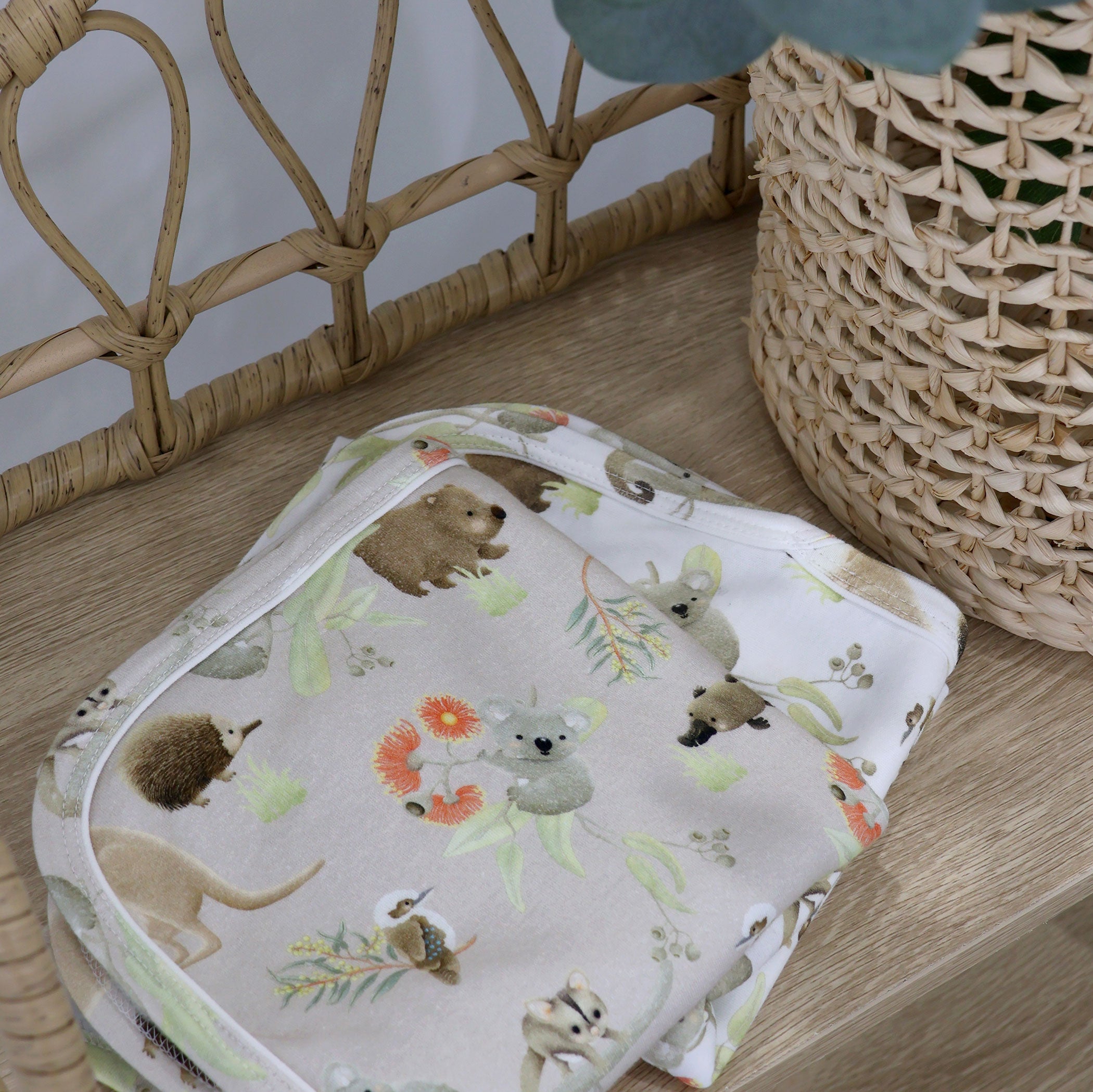 Australian Animals 2-Pack Jersey Wraps - Soft & Comfortable Baby Swaddle Blankets for Newborns - Perfect for Nursery, Photo Shoots & Gift Giving