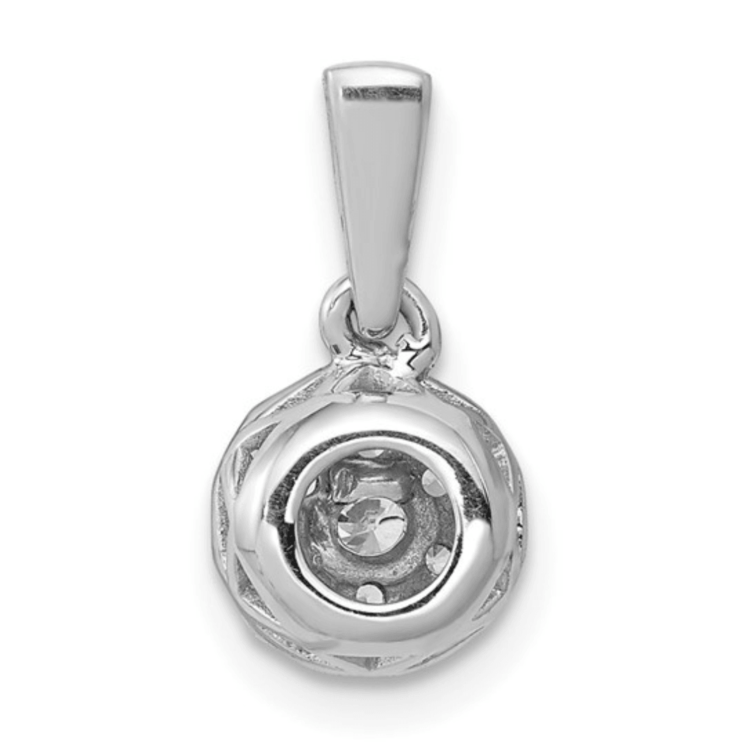 14K White Gold Lab Grown Diamond Circle Cluster Pendant Necklace for Women - Elegant Everyday Jewelry Gift for Anniversary, Birthday & Special Occasions