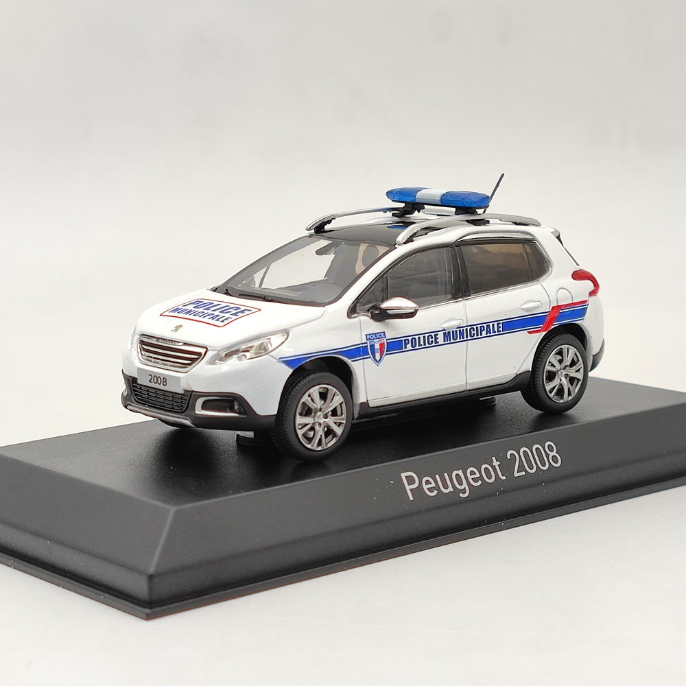 1/43 Scale Norev Peugeot 2008 2013 Police Municipale White Diecast Model Car - Limited Edition Collectible for Display, Gifts & Car Enthusiasts