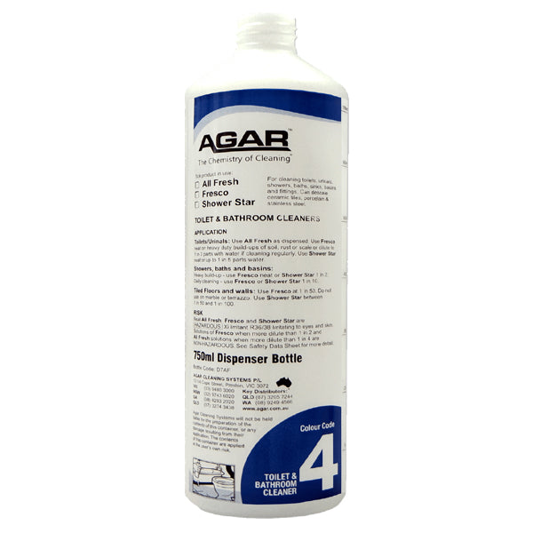 Agar All Fresh Toilet and Bathroom Cleaner - Powerful Stain Remover & Deodorizer for Sparkling Clean Bathrooms | Ideal for Home, Hotel & Office Use