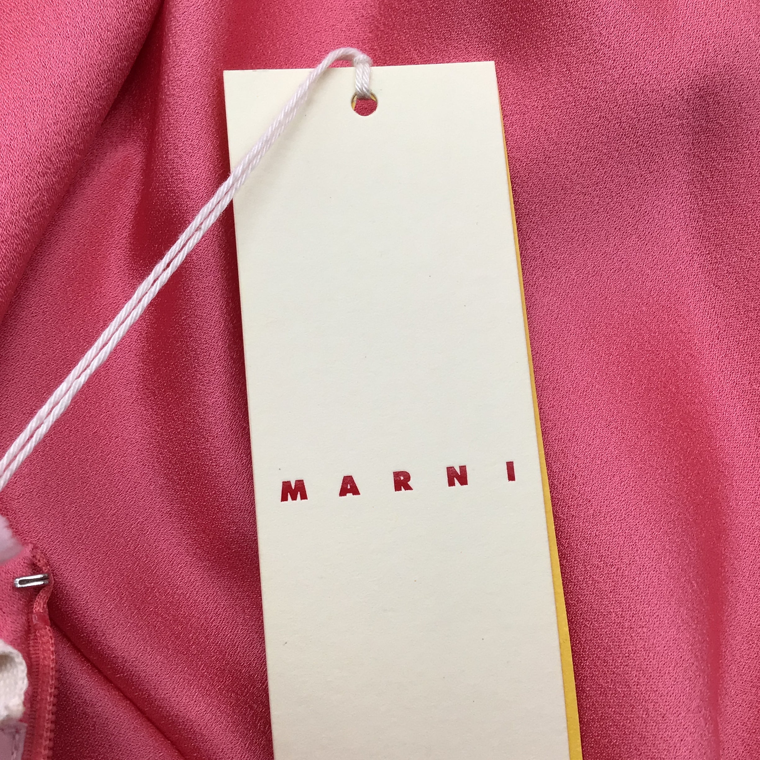 Marni Pink Candy Washed Crepe Satin Dress - Elegant Women's Party Gown for Evening Events, Weddings & Special Occasions