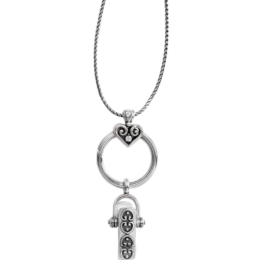 Alcazar Charm Badge Clip Necklace - Stylish & Adjustable ID Holder for Work, Nursing, School & Events | Perfect for Nurses, Teachers & Professionals