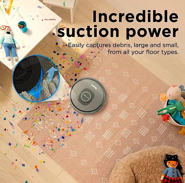 Matrix Robot Vacuum - Powerful Cleaning for Carpets & Hard Floors | Smart Mapping | Pet Hair Removal | Wi-Fi Connected RV2300 | Ideal for Homes with Pets & Multi-Surface Flooring